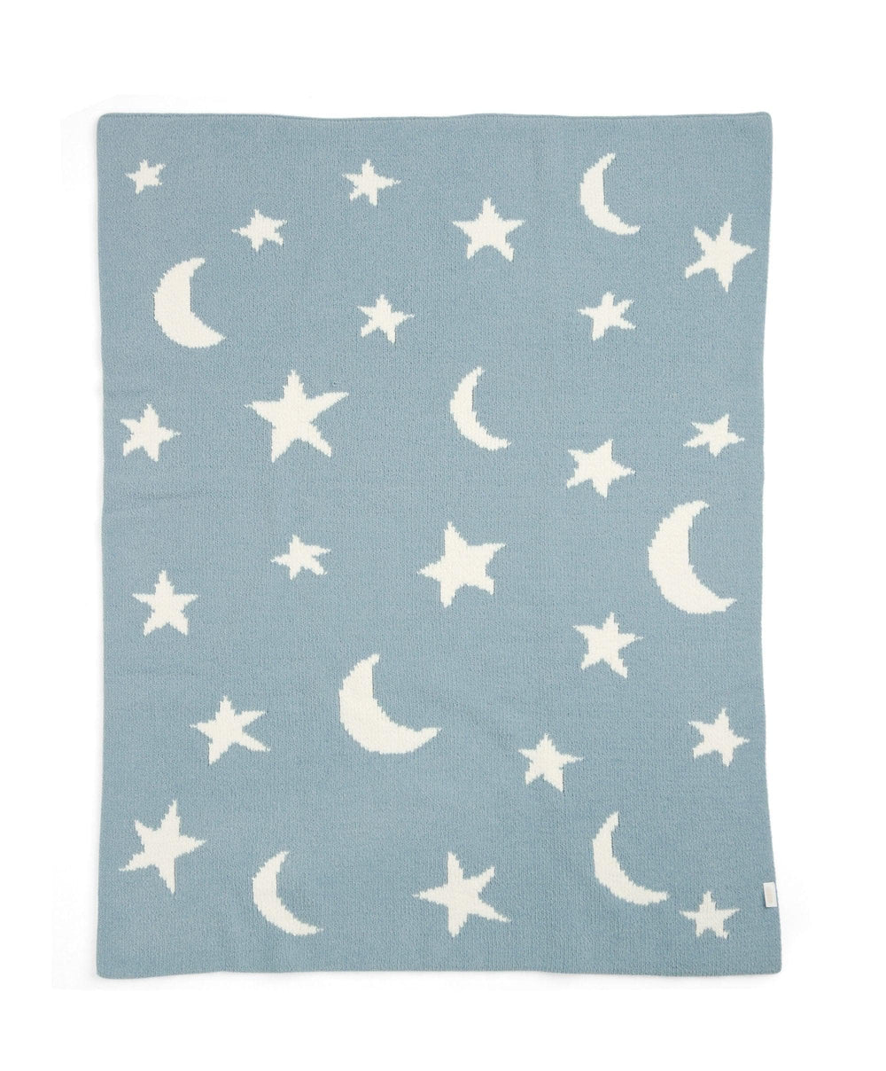 Mamas &amp; Papas Blankets Chenille Blanket - Blue Moon/Star