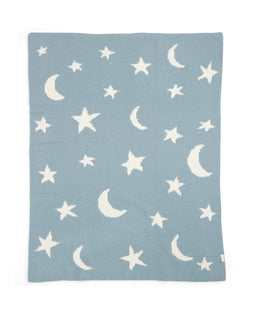 Mamas & Papas Blankets Chenille Blanket - Blue Moon/Star