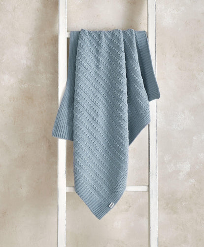 Mamas & Papas Blankets Chenille Blanket - Blue Stripe