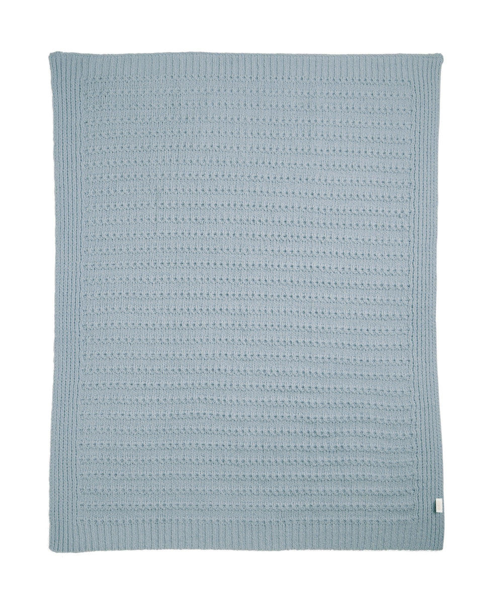 Mamas &amp; Papas Blankets Chenille Blanket - Blue Stripe