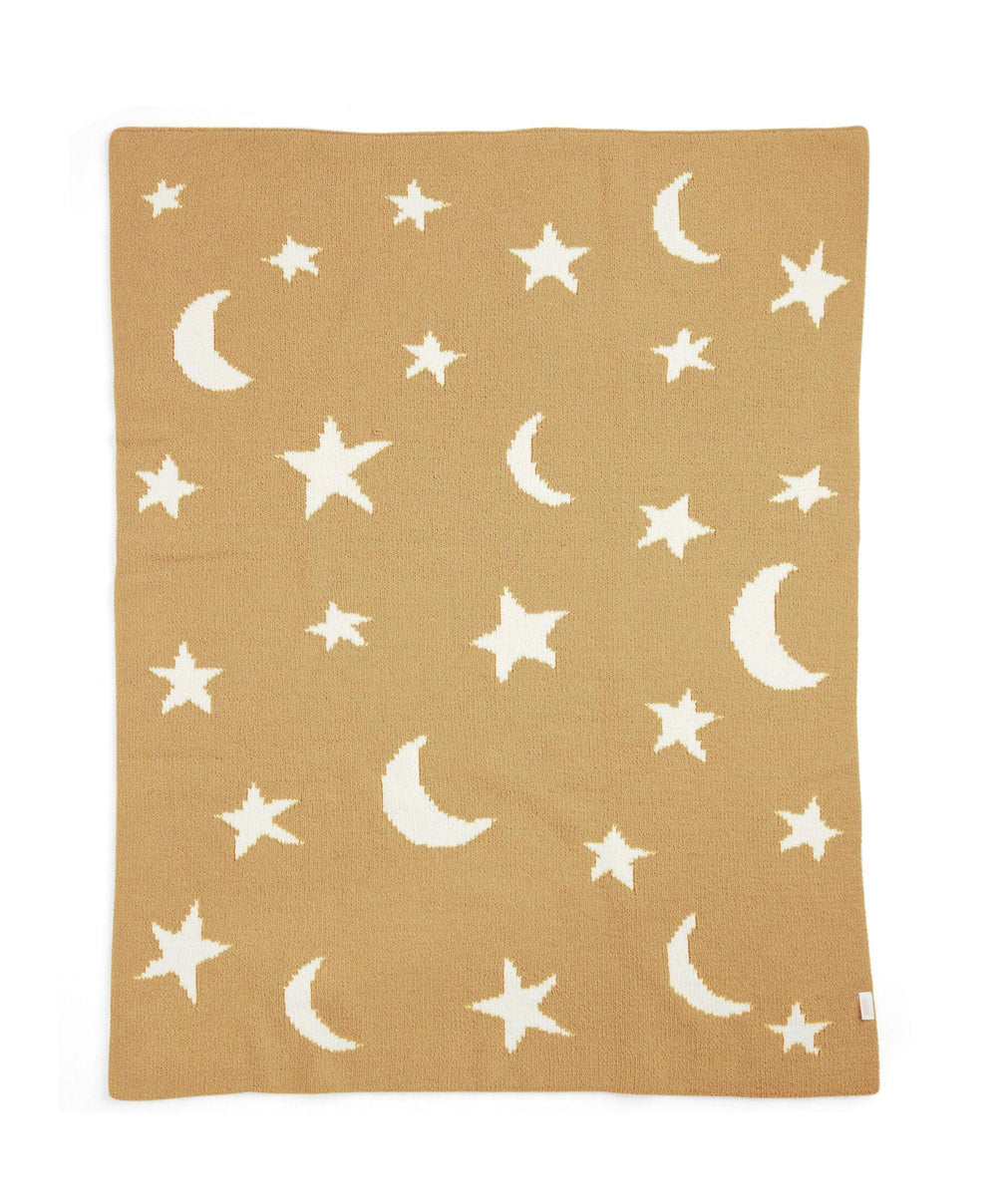 Mamas &amp; Papas Blankets Chenille Blanket - Mustard Moon/Star