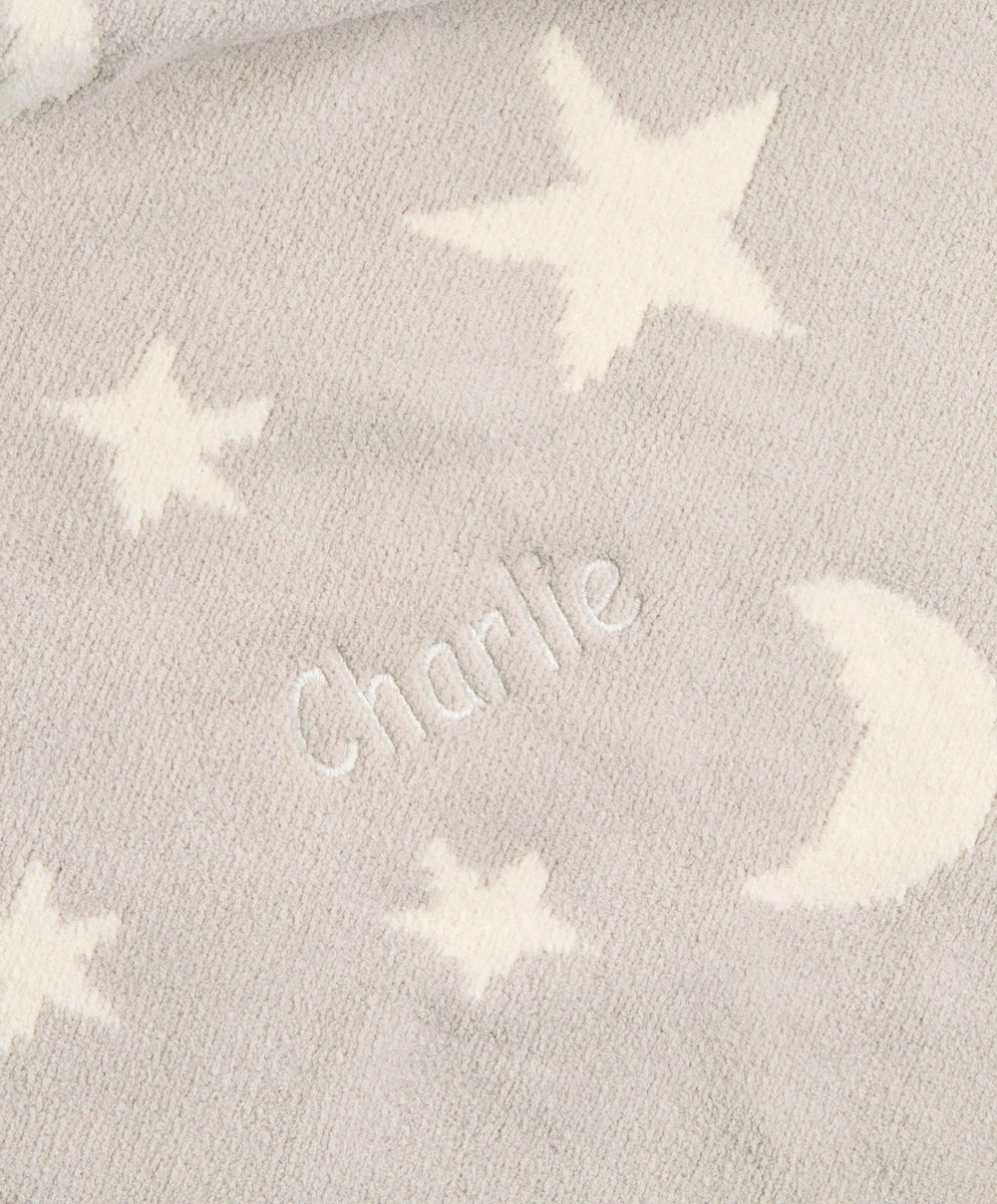 Mamas &amp; Papas Blankets Chenille Blanket - Neutral Moon/Star