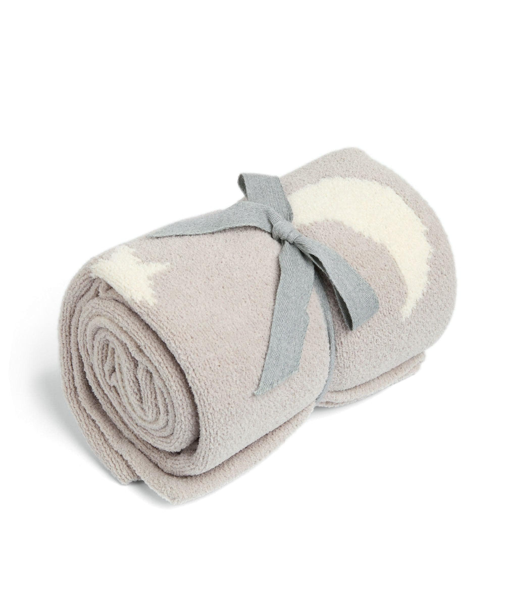 Mamas &amp; Papas Blankets Chenille Blanket - Neutral Moon/Star