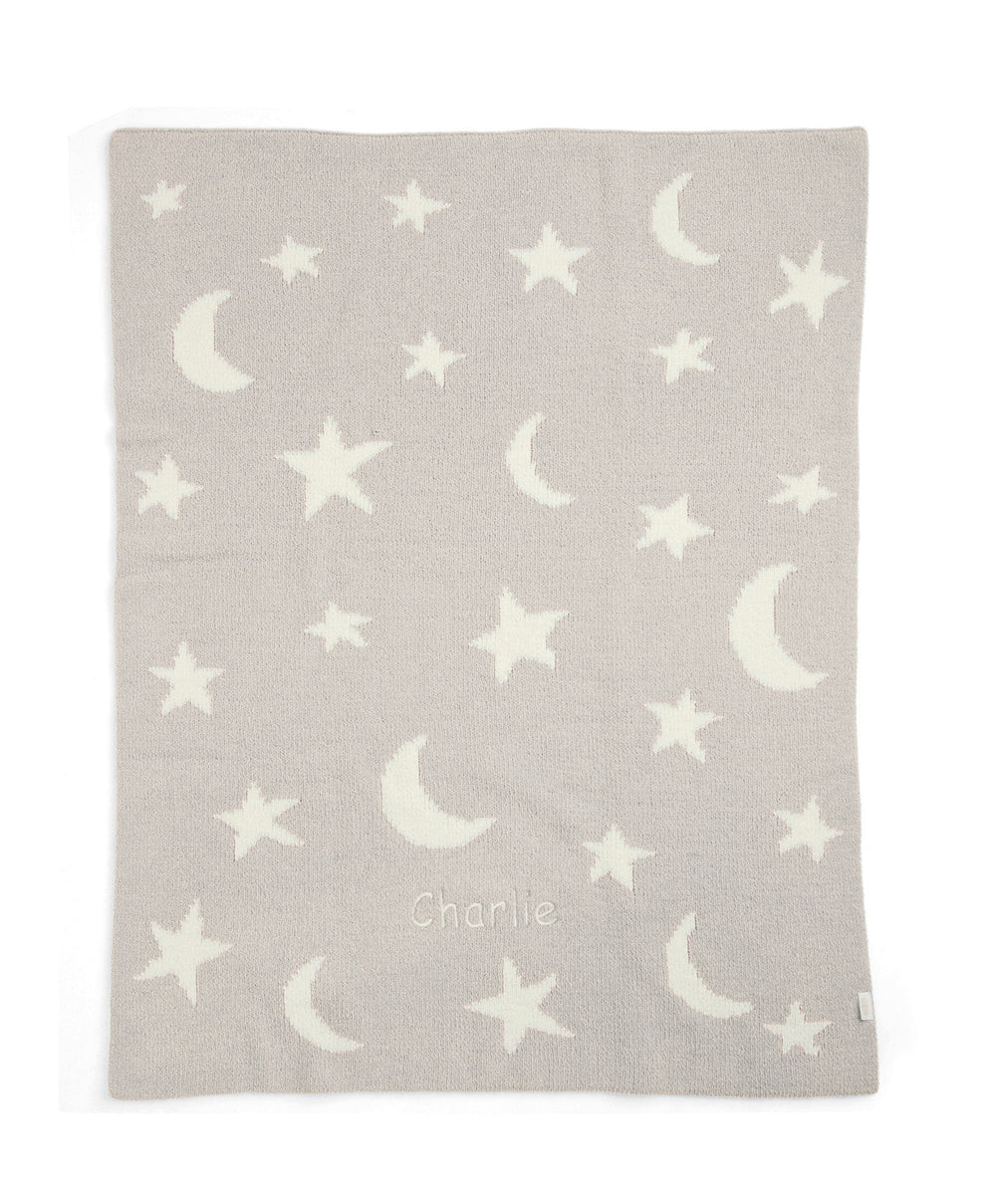 Mamas &amp; Papas Blankets Chenille Blanket - Neutral Moon/Star