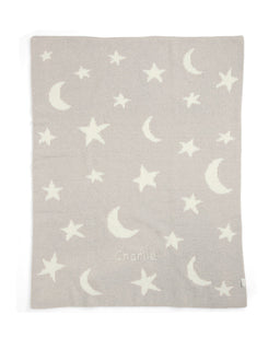 Mamas & Papas Blankets Chenille Blanket - Neutral Moon/Star