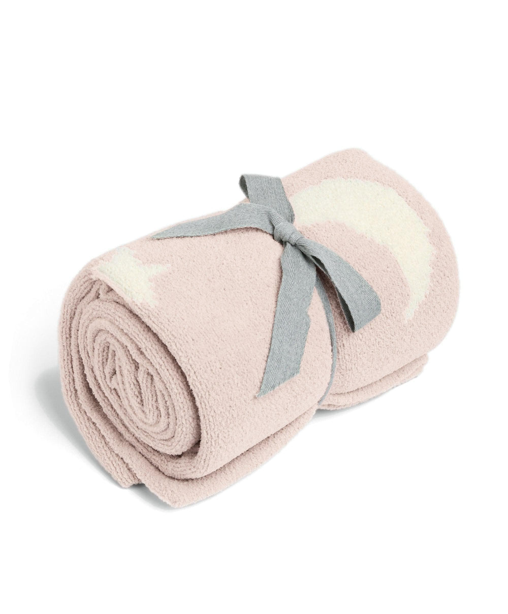 Mamas &amp; Papas Blankets Chenille Blanket - Pink Moon/Star