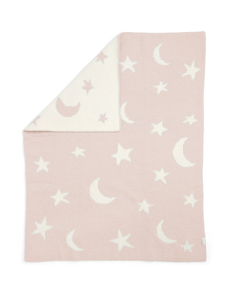 Mamas &amp; Papas Blankets Chenille Blanket - Pink Moon/Star