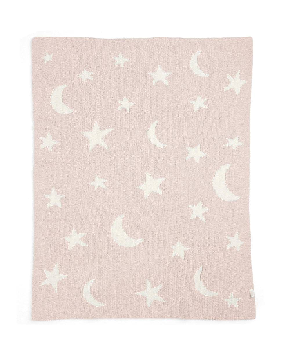 Mamas &amp; Papas Blankets Chenille Blanket - Pink Moon/Star
