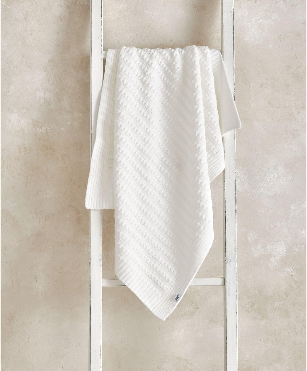 Mamas &amp; Papas Blankets Chenille Blanket - White Stripe