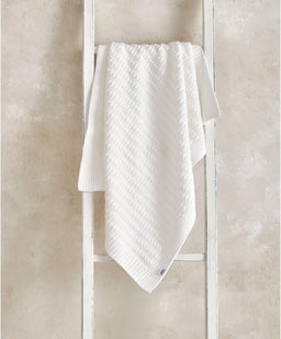 Mamas & Papas Blankets Chenille Blanket - White Stripe