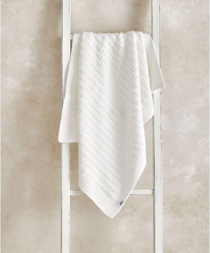 Mamas & Papas Blankets Chenille Blanket - White Stripe
