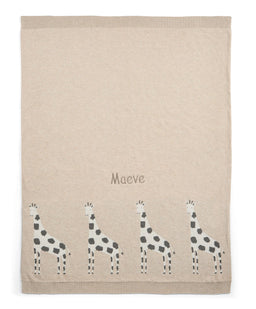 Mamas & Papas Blankets Giraffe Knitted Blanket - Oatmeal