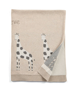Mamas & Papas Blankets Giraffe Knitted Blanket - Oatmeal