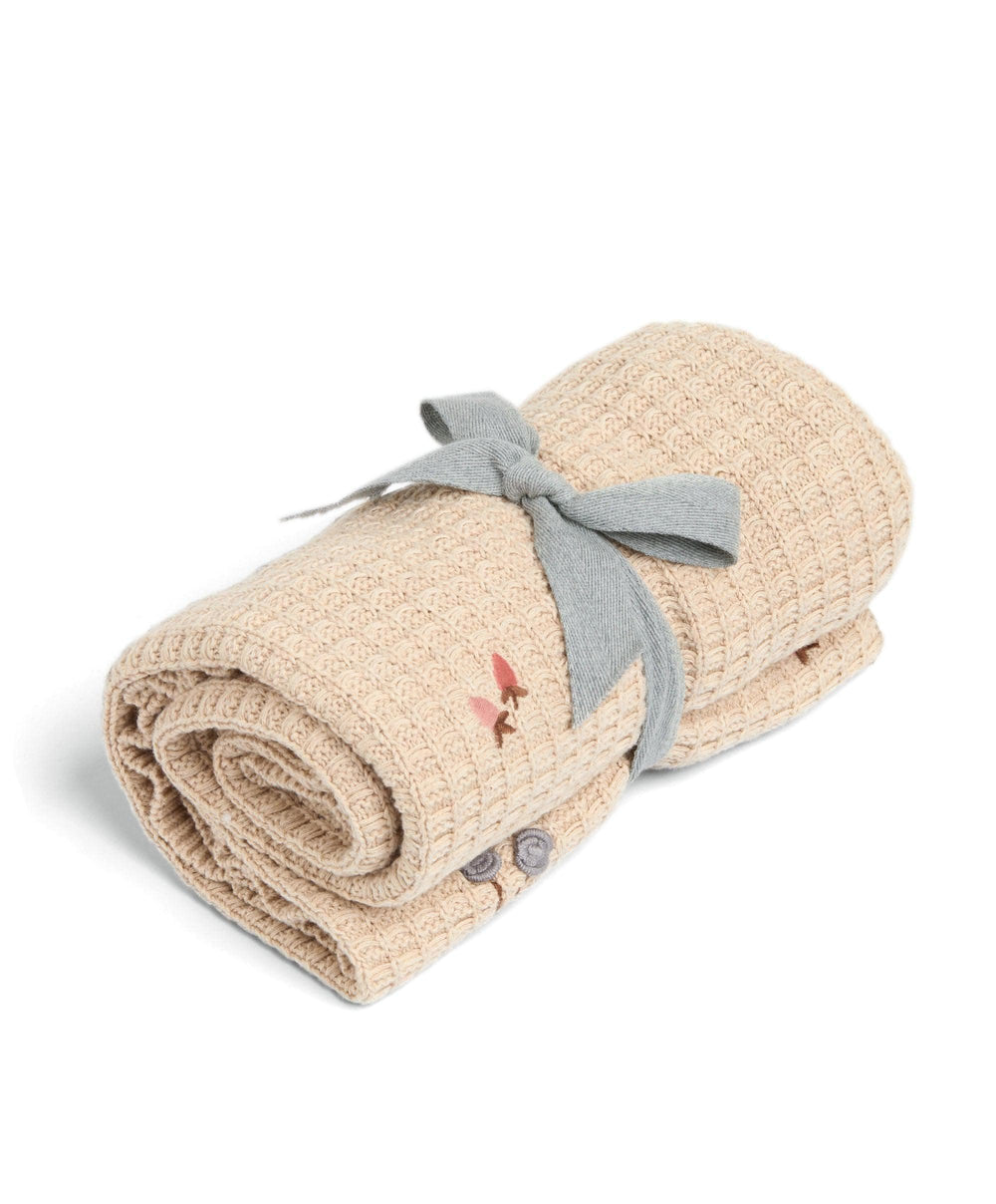 Mamas &amp; Papas Blankets Knitted Blanket - Berry Frill