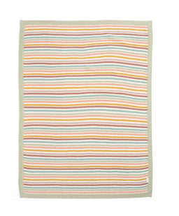 Mamas & Papas Blankets Knitted Blanket -  Multi Colour Stripe