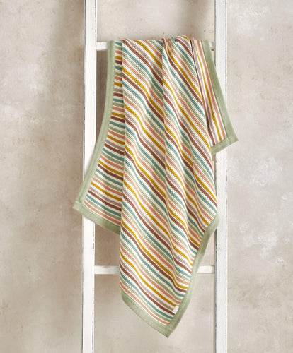 Mamas & Papas Blankets Knitted Blanket -  Multi Colour Stripe
