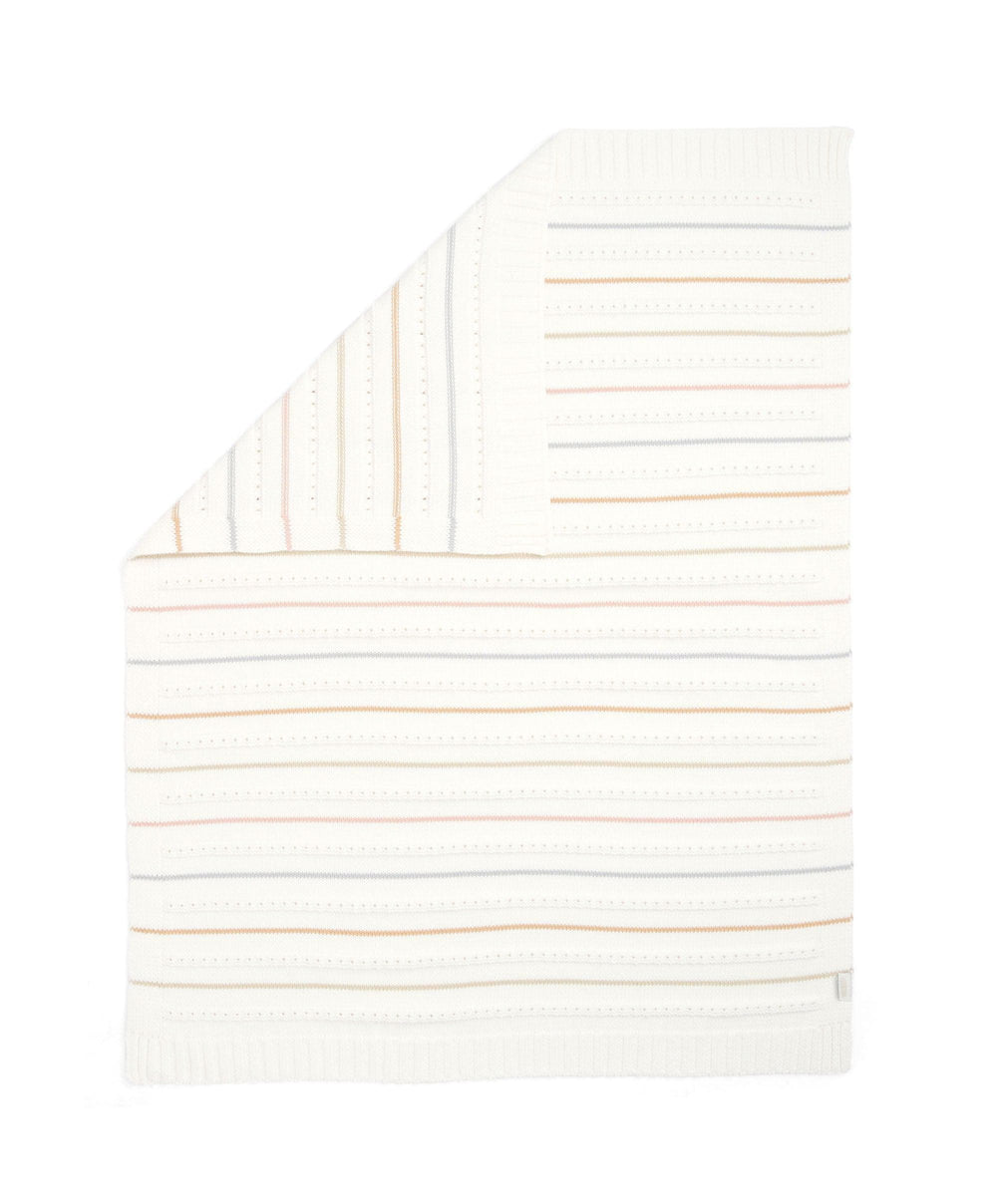 Mamas &amp; Papas Blankets Knitted Blanket - Neutral Stripe