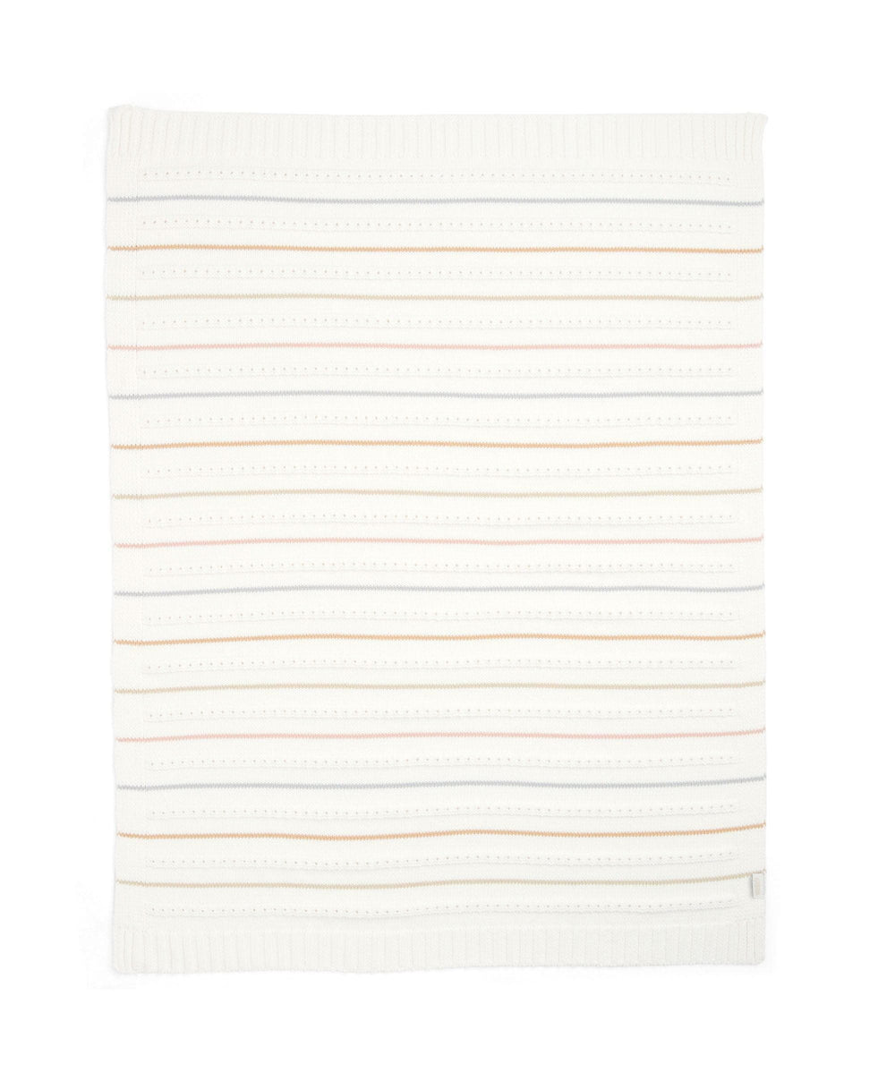 Mamas &amp; Papas Blankets Knitted Blanket - Neutral Stripe