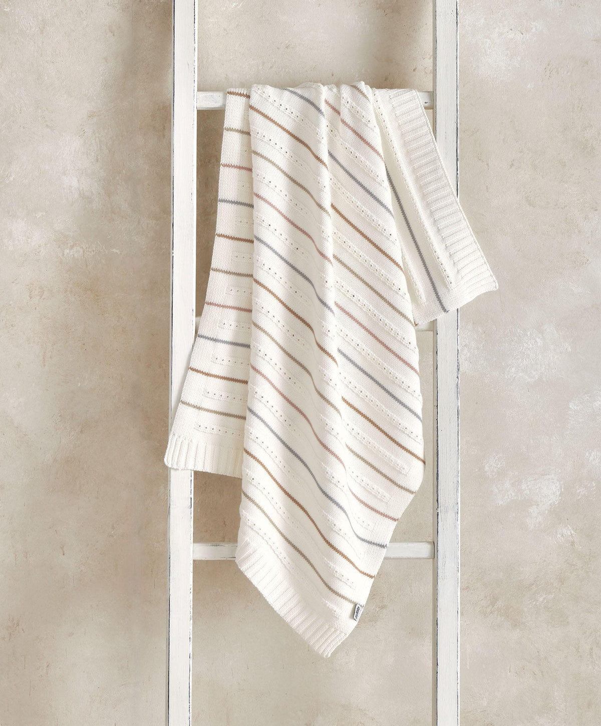 Mamas & Papas Blankets Knitted Blanket - Neutral Stripe