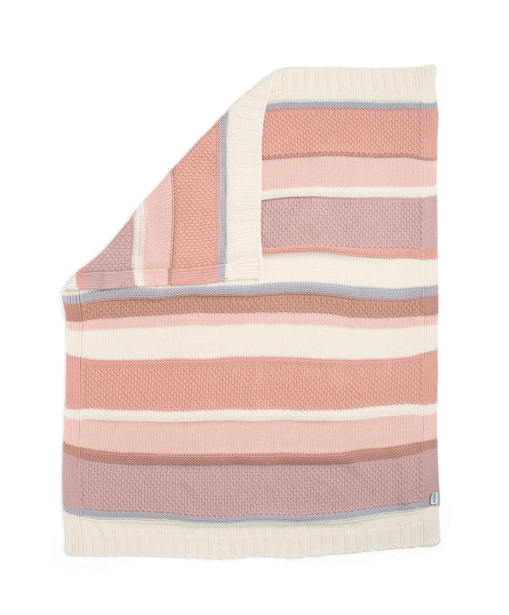 Mamas &amp; Papas Blankets Knitted Blanket - Pink Block