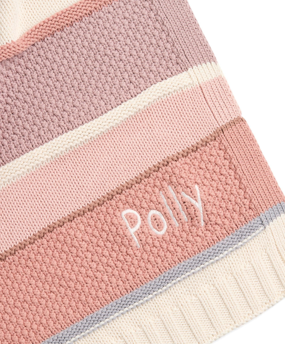 Mamas &amp; Papas Blankets Knitted Blanket - Pink Block