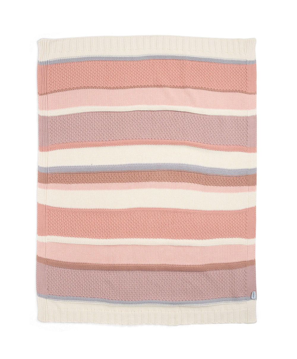 Mamas &amp; Papas Blankets Knitted Blanket - Pink Block