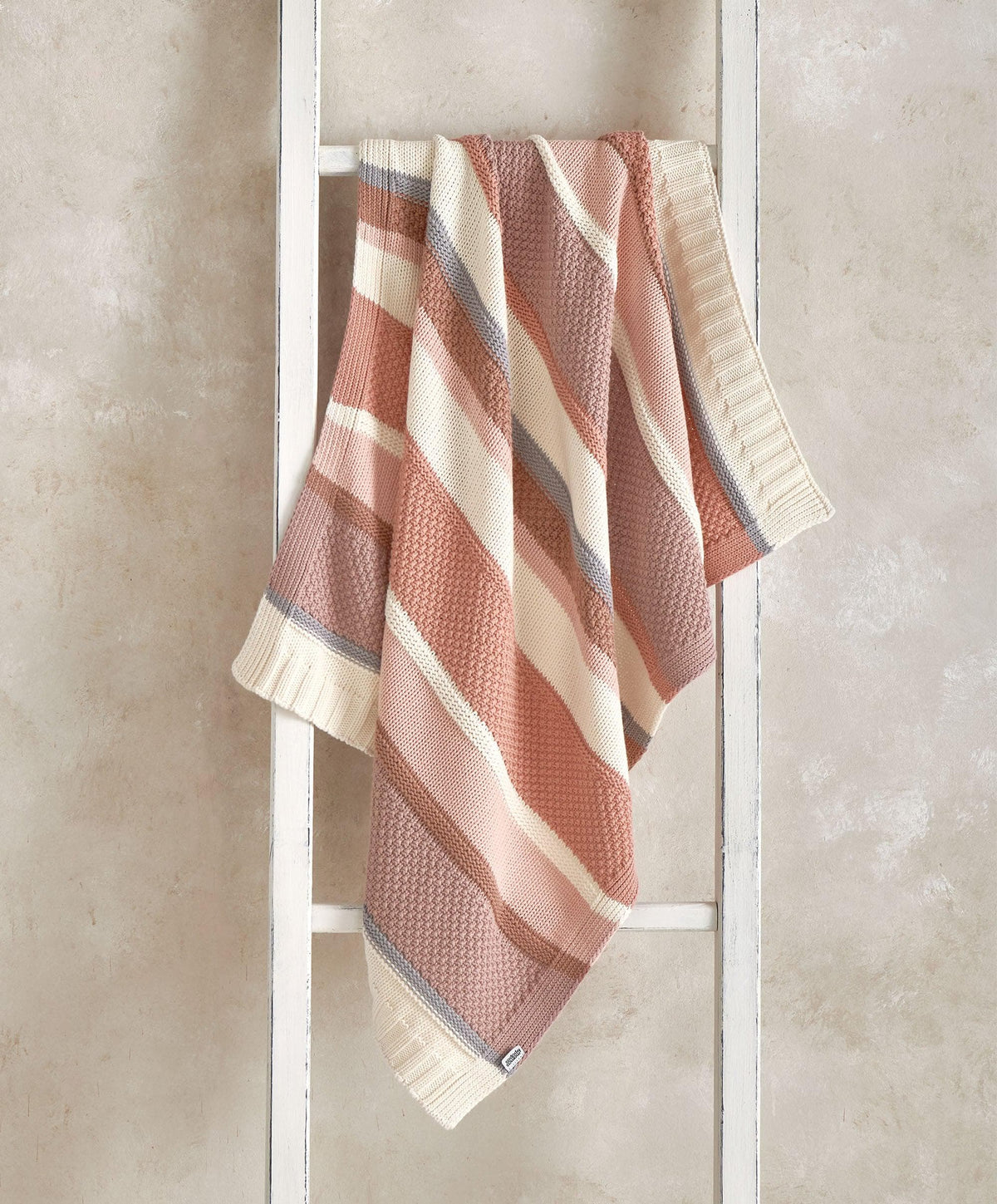 Mamas & Papas Blankets Knitted Blanket - Pink Block