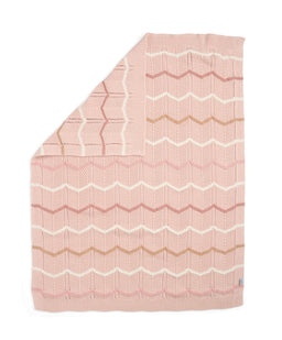 Mamas & Papas Blankets Knitted Blanket - Pink Wave