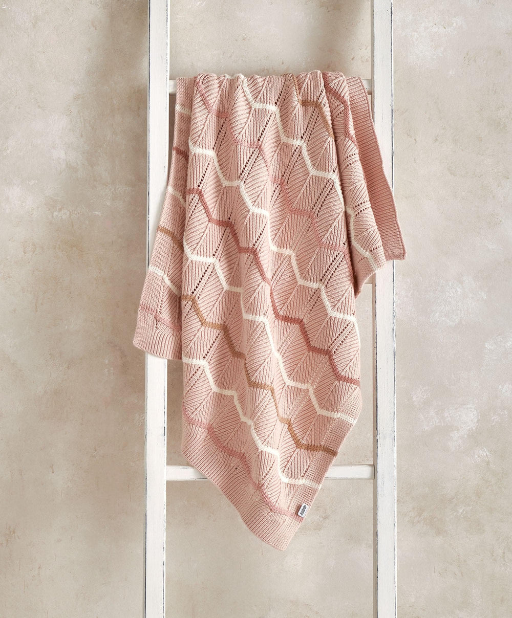 Mamas &amp; Papas Blankets Knitted Blanket - Pink Wave