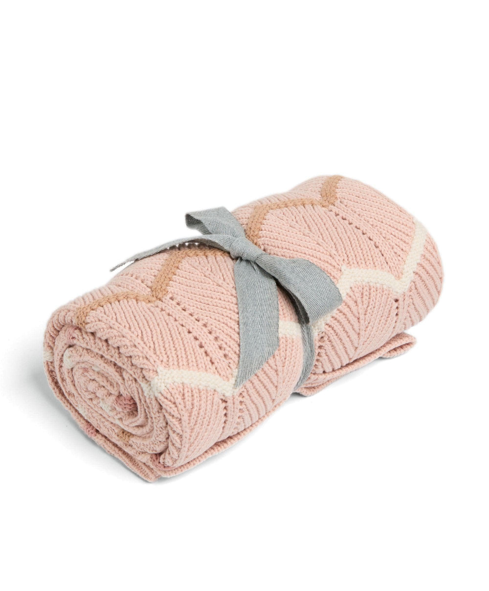 Mamas &amp; Papas Blankets Knitted Blanket - Pink Wave