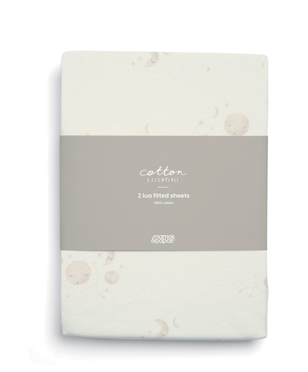 Mamas &amp; Papas Blankets Lua Fitted Sheets (Pack of 2) - Cosmic Sky