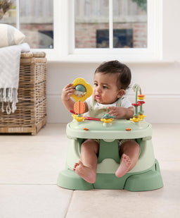 Mamas & Papas Booster Seats Bug 3-in-1 Floor & Booster Seat with Activity Tray - Eucalyptus