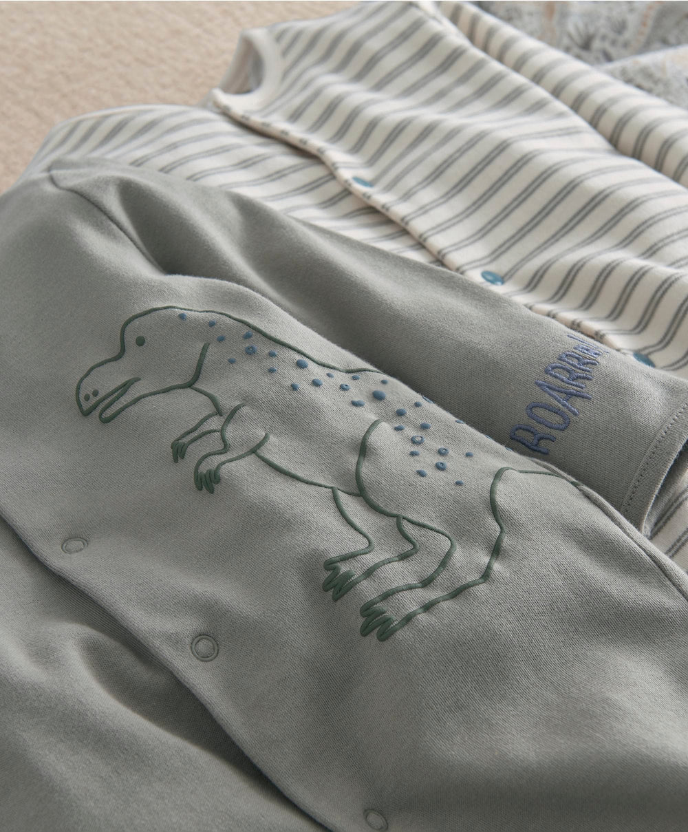 Mamas &amp; Papas Born to Roar Sleepsuits (Pack of 3)