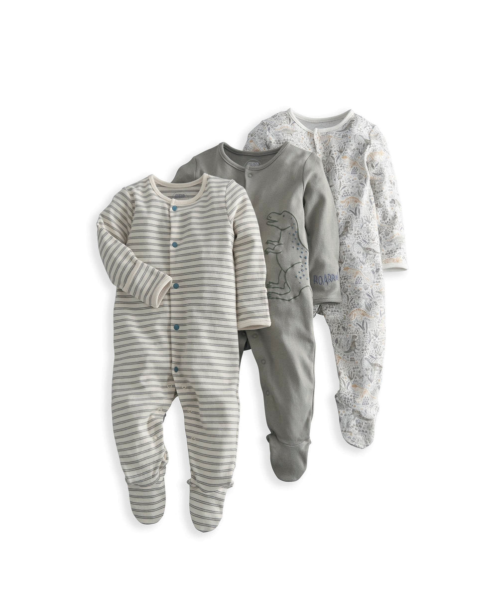 Mamas &amp; Papas Born to Roar Sleepsuits (Pack of 3)