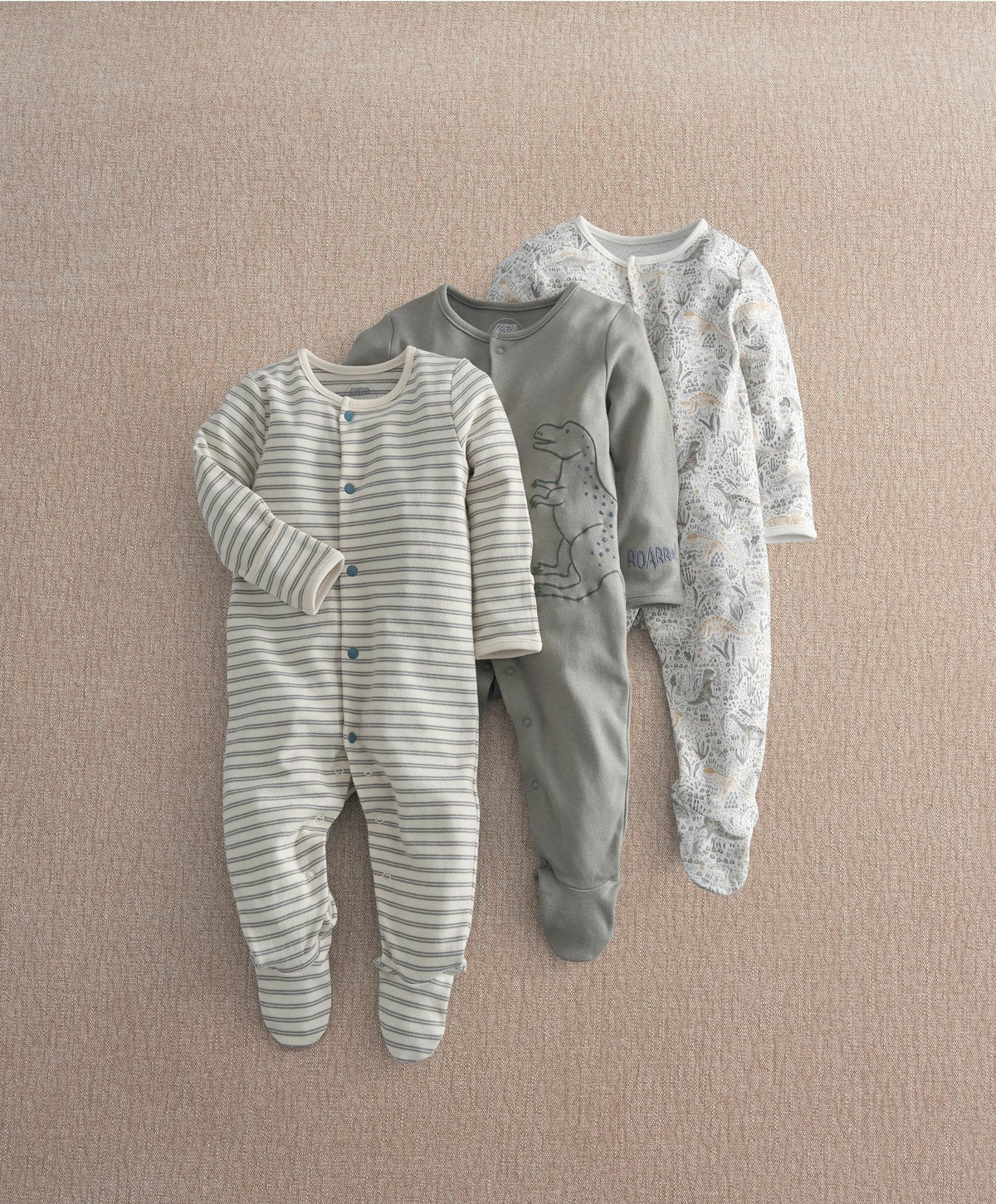 Mamas & Papas Born to Roar Sleepsuits (Pack of 3)