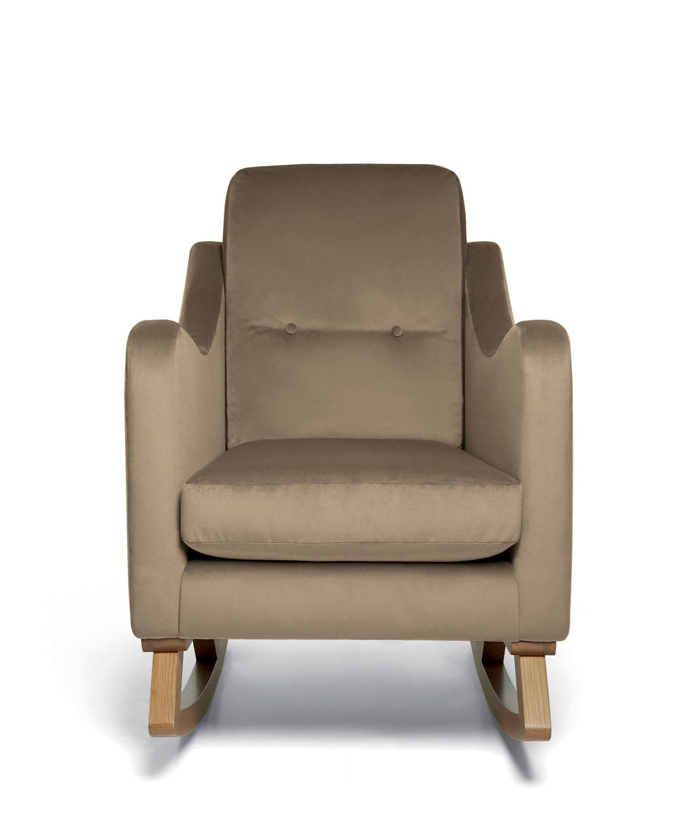 Mamas &amp; Papas Bowdon Nursing Chair &amp; Footstool - Mocha Velvet