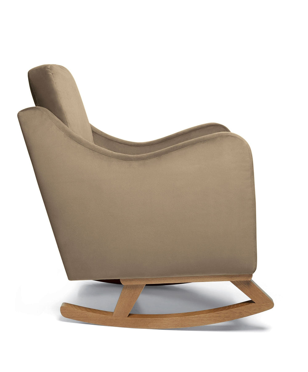 Mamas &amp; Papas Bowdon Nursing Chair &amp; Footstool - Mocha Velvet