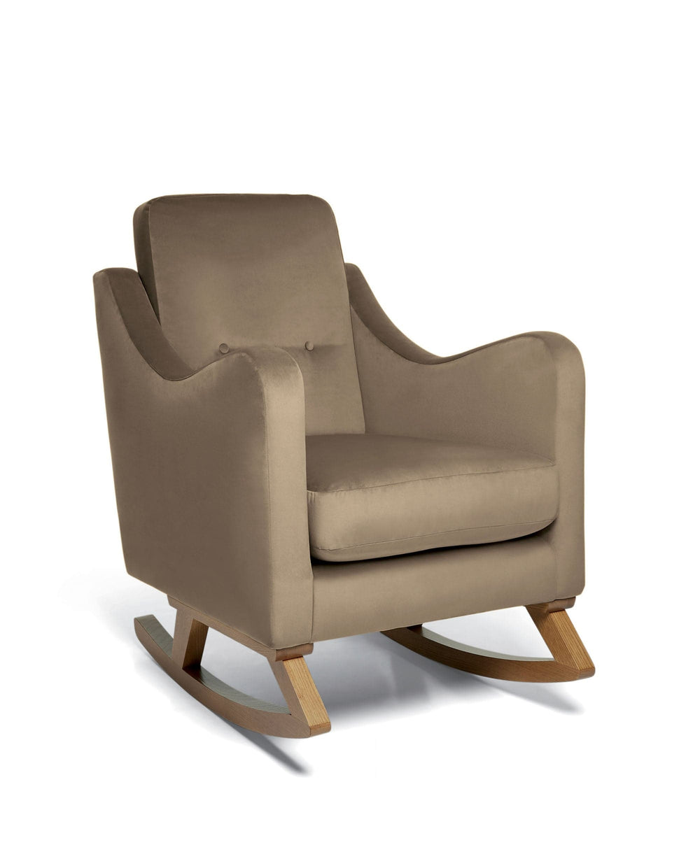 Mamas &amp; Papas Bowdon Nursing Chair &amp; Footstool - Mocha Velvet