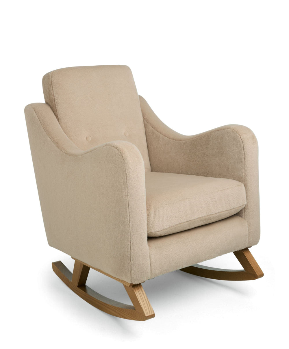 Mamas &amp; Papas Bowdon Nursing Chair &amp; Footstool Set - Almond Sherpa