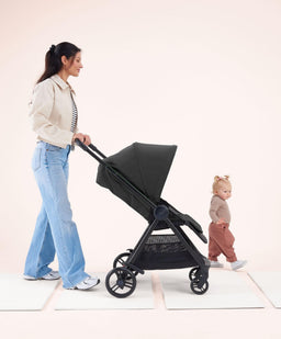 Mamas & Papas Buggies Libro Stroller Bundle with Quilted Memory Foam Liner (2 Piece)– Liquorice/Graphite