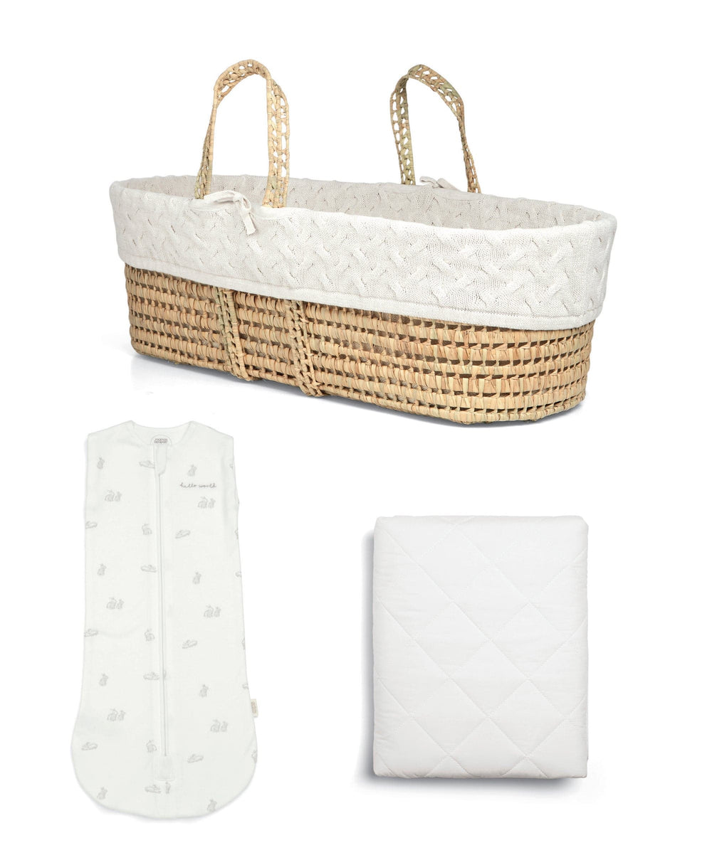 Mamas &amp; Papas Bunny Moses Basket Bundle (3 Pieces)