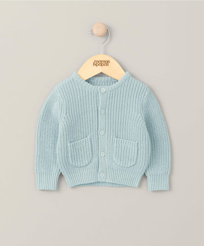 Mamas & Papas Cable Knitted Cardigan - Blue