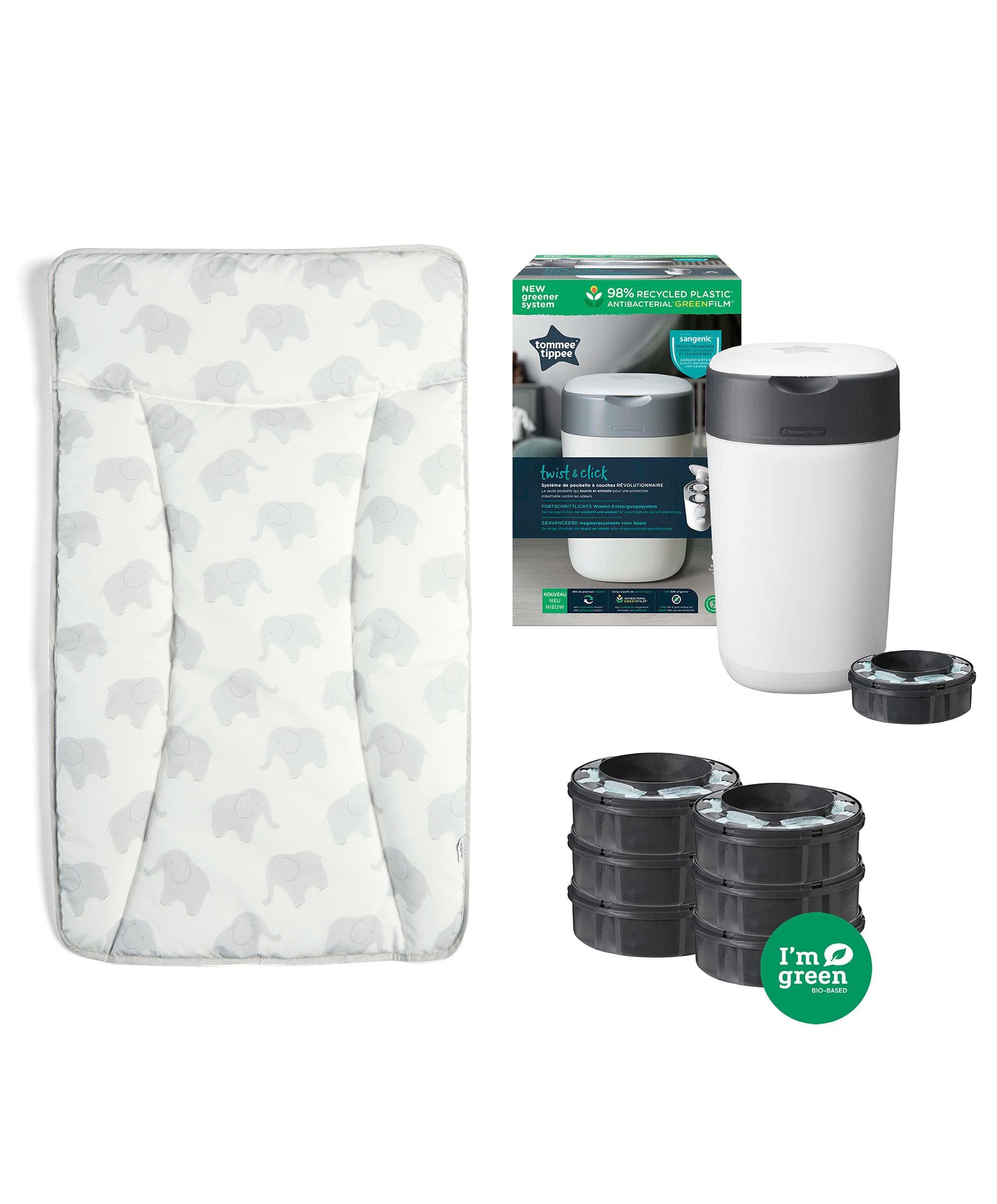 Tommee Tippee Twist & Click 6 Refill Cassettes with Free Nappy Bin – Mamas  & Papas UK