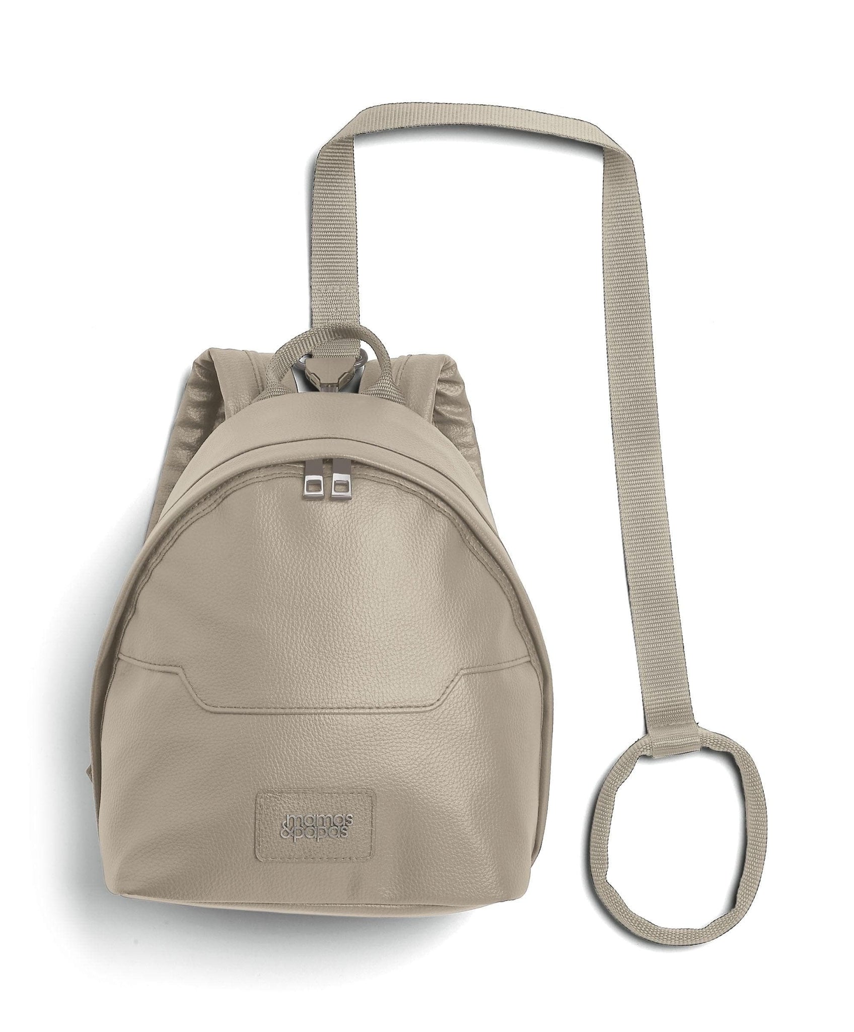 SUSU Taupe Leather Mini Backpack Ashley_grey_small_convertible_  main image 2