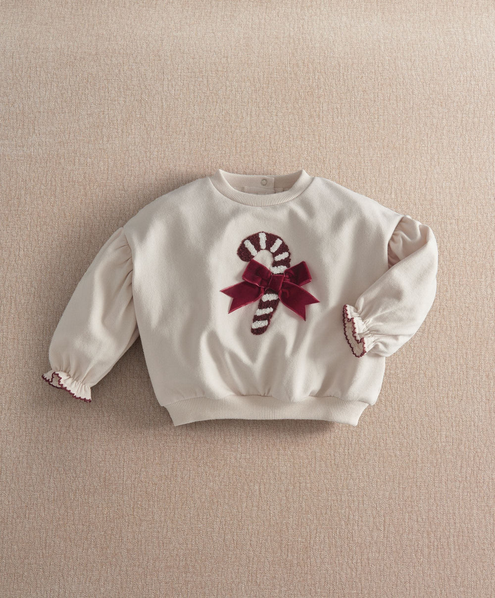 Mamas &amp; Papas Christmas Candy Cane Sweatshirt