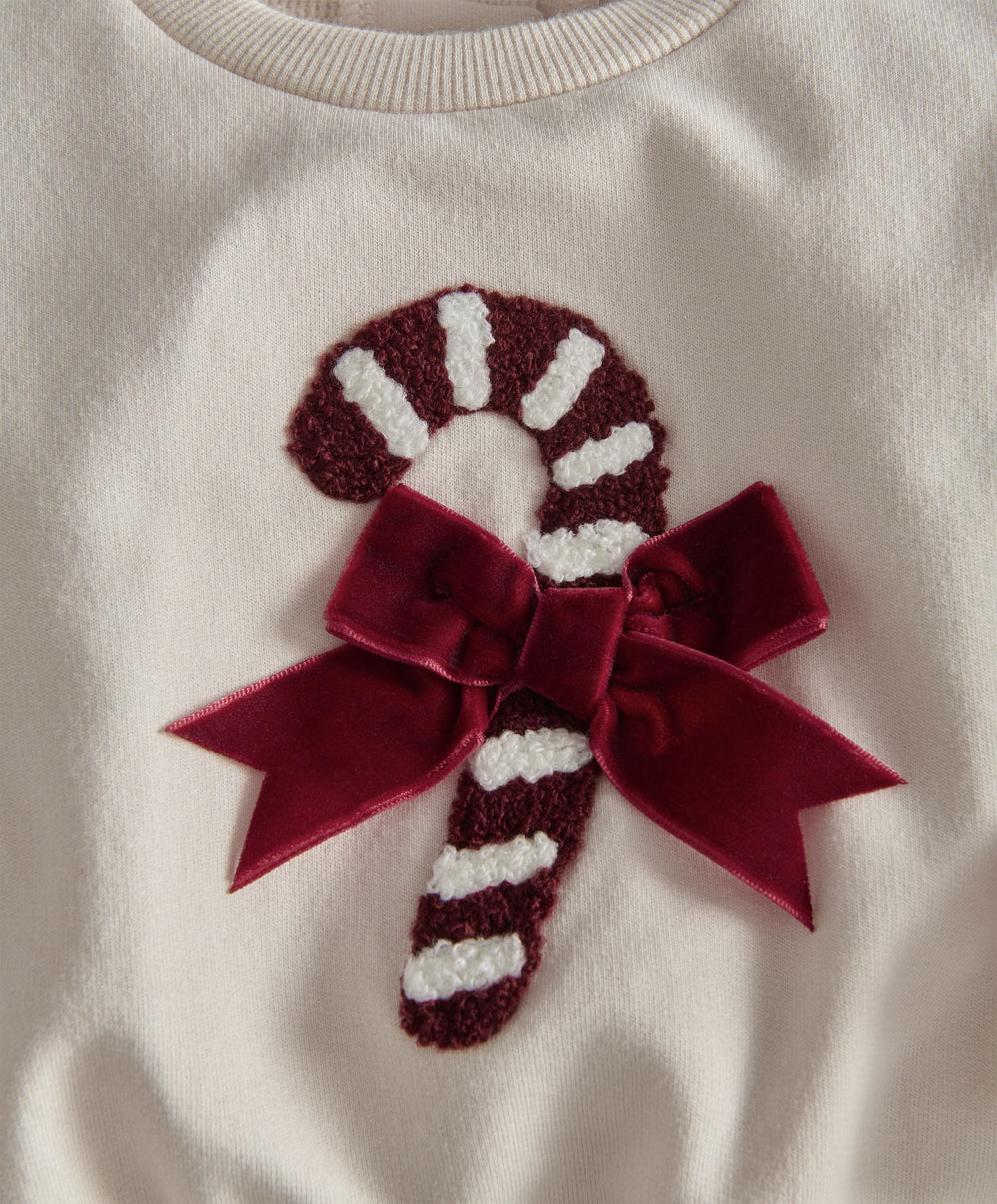 Mamas &amp; Papas Christmas Candy Cane Sweatshirt