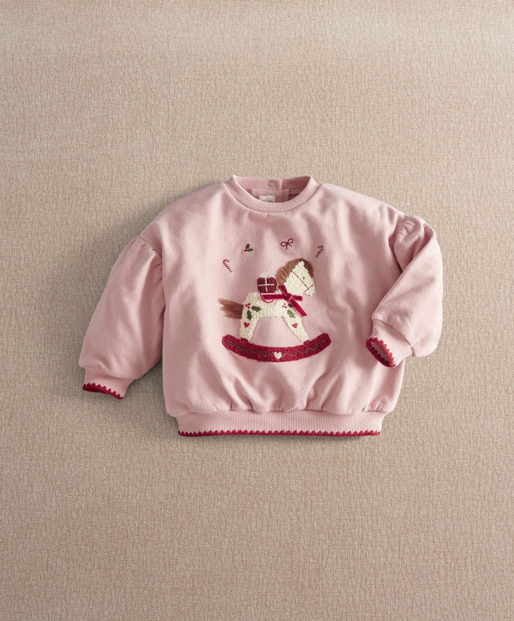 Mamas &amp; Papas Christmas Rocking Horse Sweatshirt