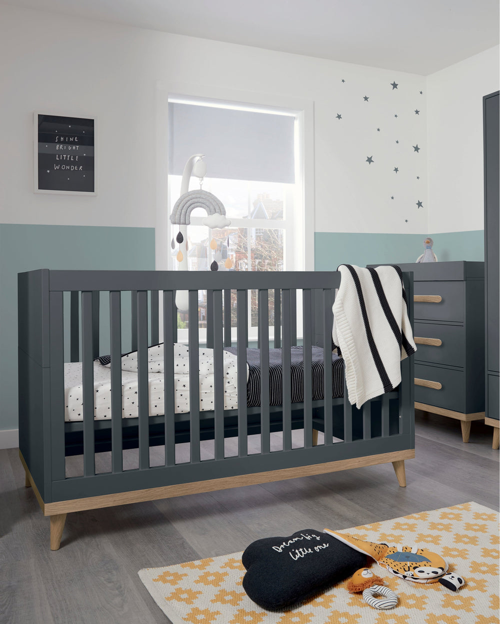 Mamas &amp; Papas Cot Beds Austwick Cot Bed In Anthracite