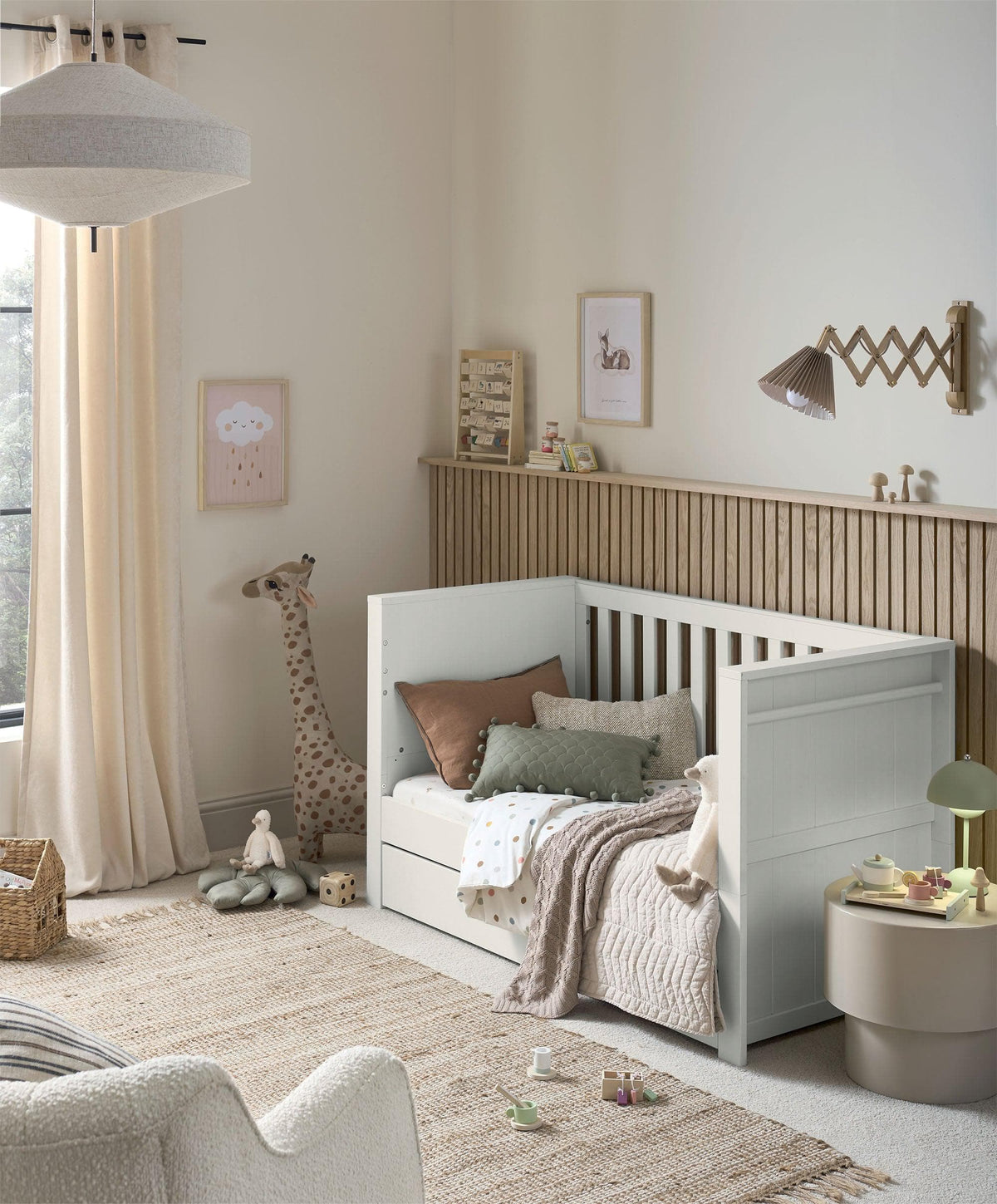 Franklin Cotbed White Wash Nursery Furniture Mamas Papas UK