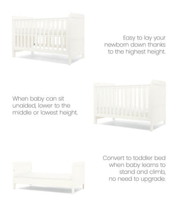 Mamas & Papas Cot Beds Hampden Cotbed - White